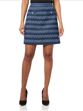Denim tweed skirt